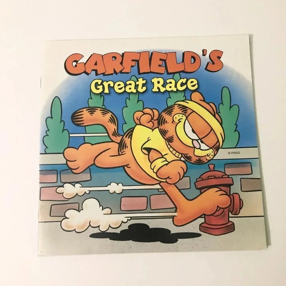 2002 Garfields Great Race Softcover Book Jim Davis